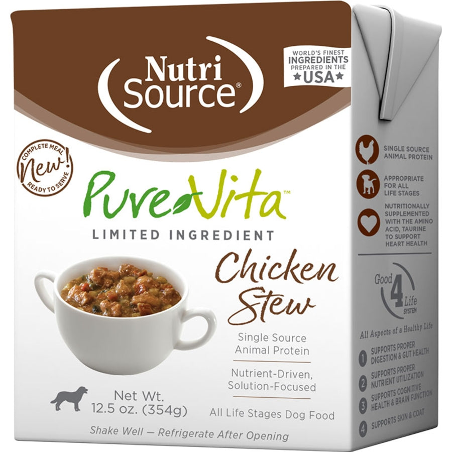 Pure Vita Chicken Tetra Pak 12.5oz Case for Dogs