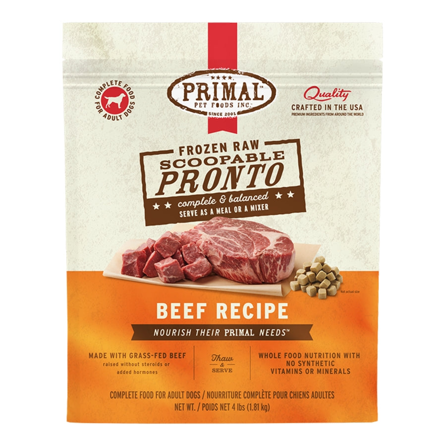 Primal Pronto Beef 4lbs for Dogs