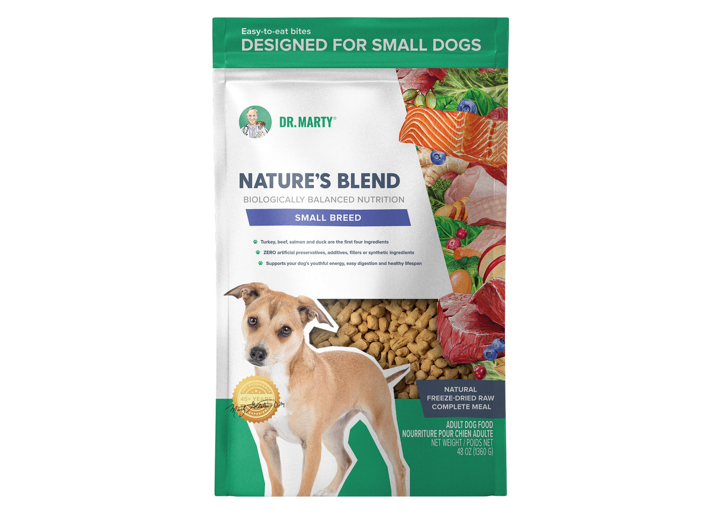 Dr. Marty's Nature's Blend Freeze Dried Small Breed 48oz For Dogs