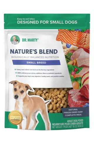 Dr. Marty's Nature's Blend Freeze Dried Small Breed 16 oz For Dogs