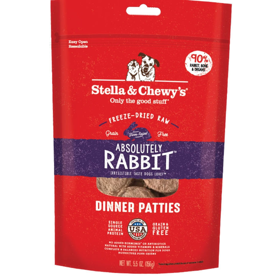 Stella & Chewy's Freeze Dried Patties Rabbit 5.5oz for Dogs