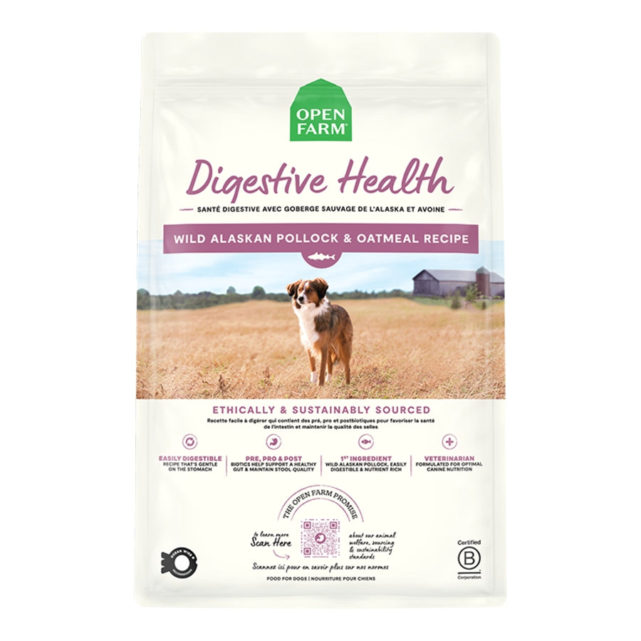 Open Farm Digestive Health Pollock & Oatmeal 22lb For Dogs