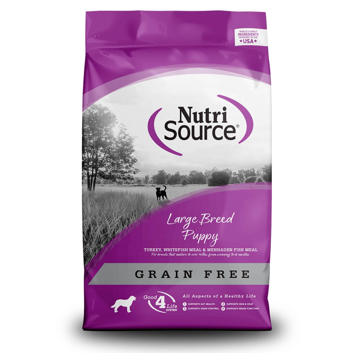 Nutri Source Large Breed Puppy Grain Free 26lbs for Dogs