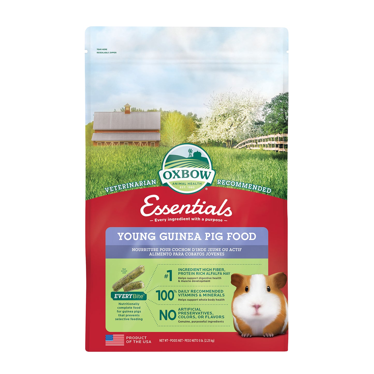Oxbow Essentials Young Guinea Pig Food 5lbs