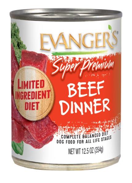 Evanger's Premium Beef Dinner 12.5oz Case for Dogs
