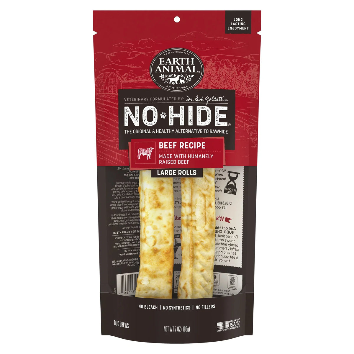 Earth Animal No-Hide Beef 11 in 2ct