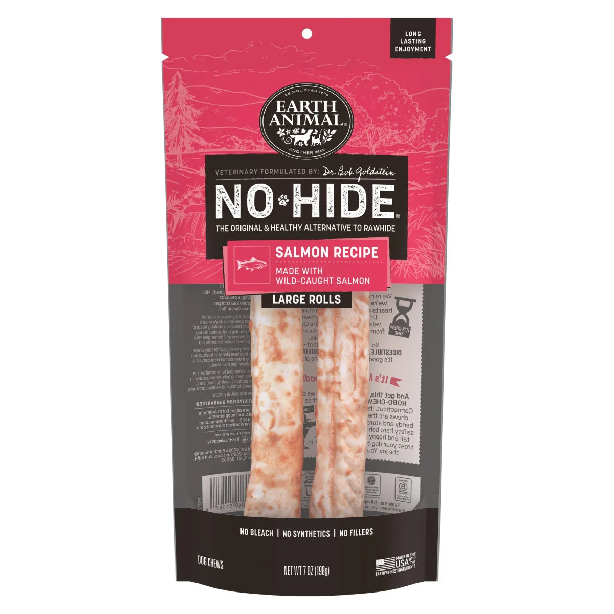 Earth Animal No-Hide Salmon 11 in 2ct