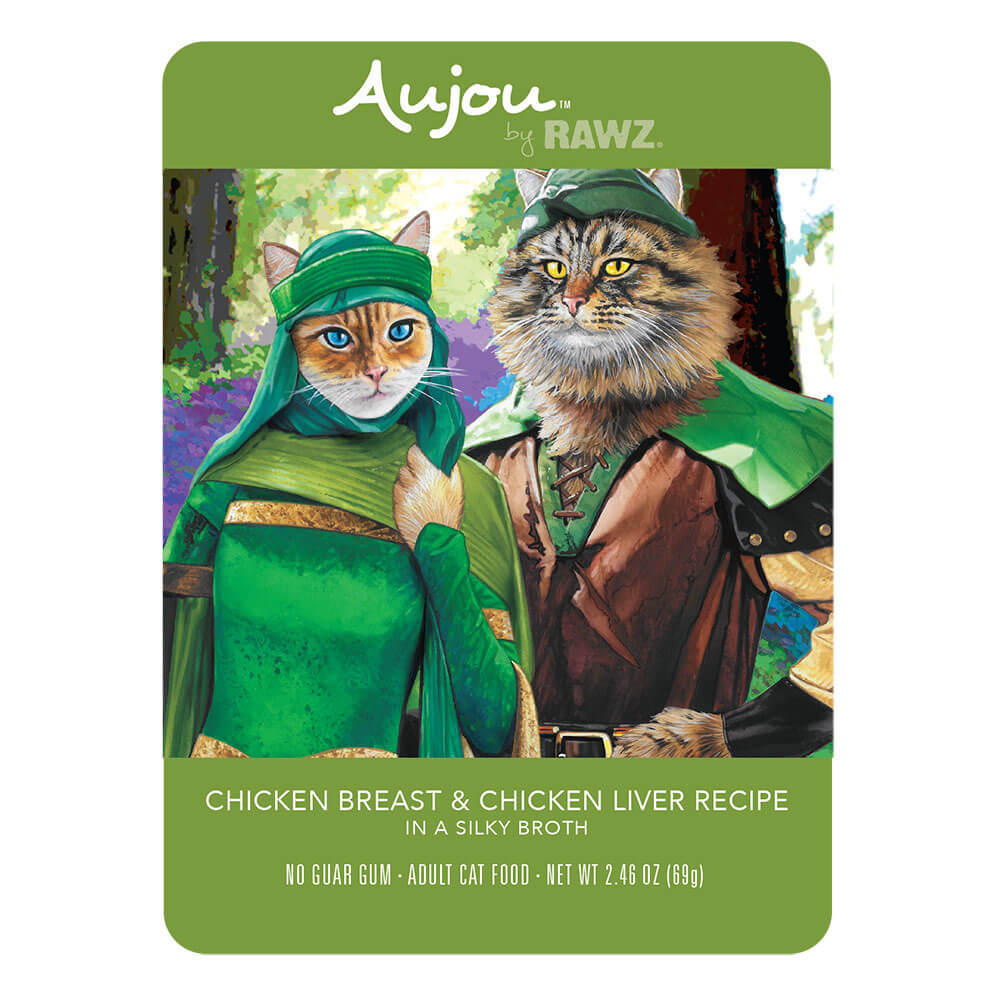 Rawz Aujou Chicken Breast & Liver 2.46oz for Cats