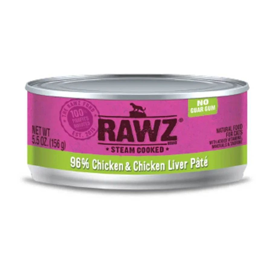 Rawz 96% Chicken Liver 5.5oz for Cats