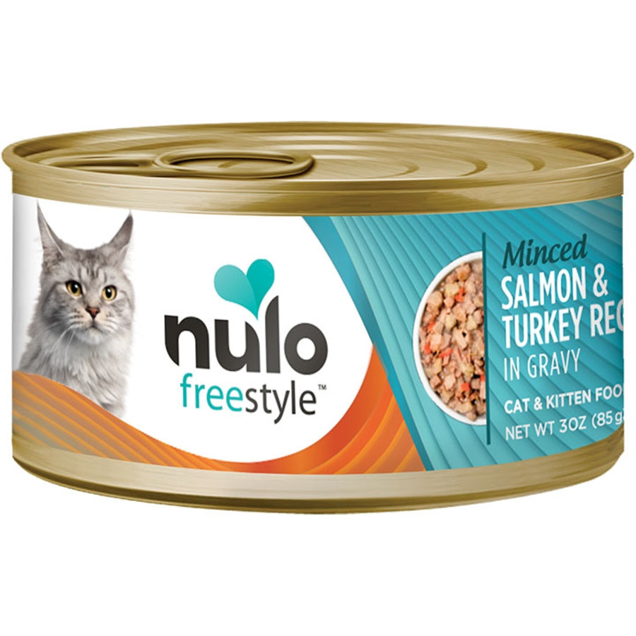 Nulo Minced Grain Free Salmon & Turkey In Gravy 3oz Case For Cats