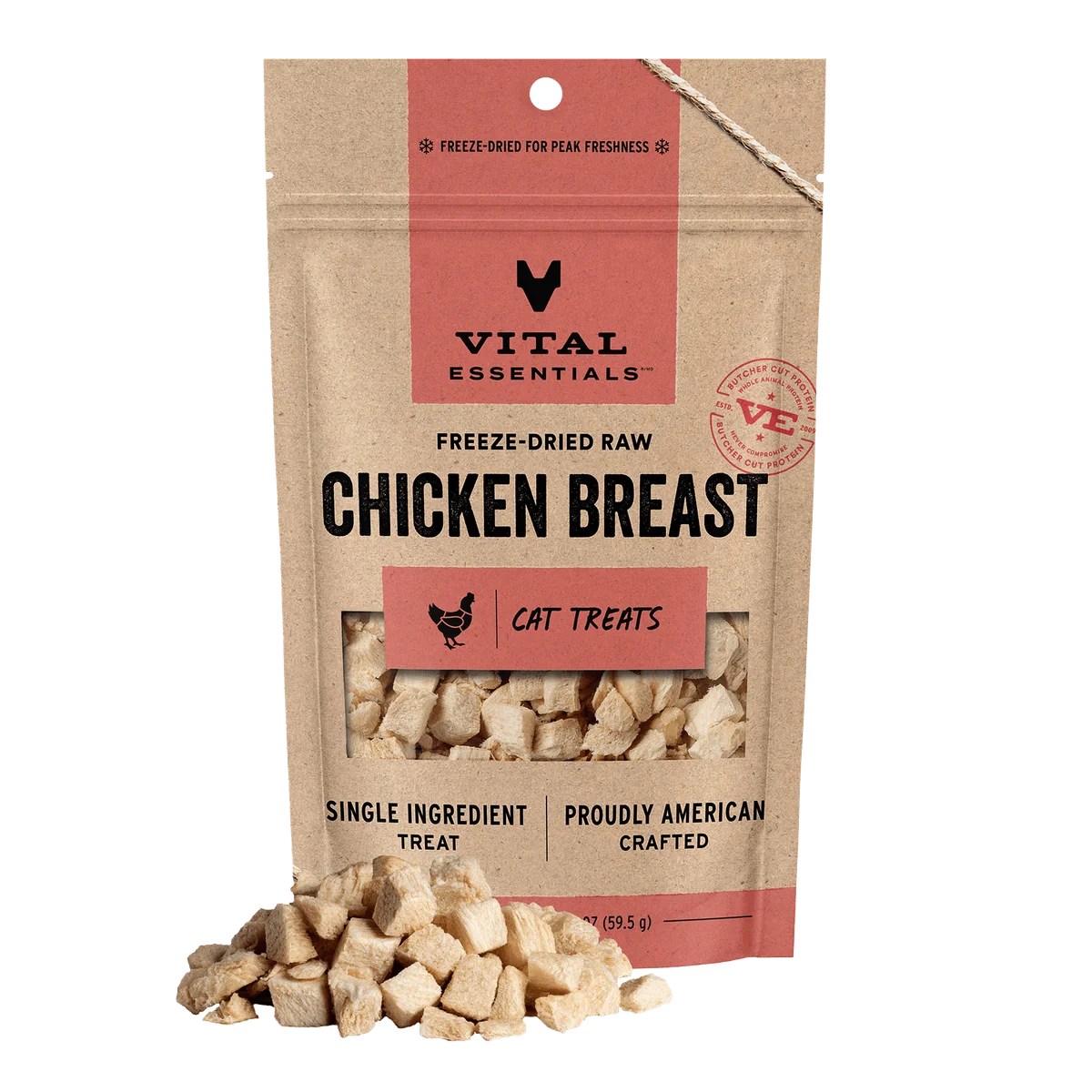 Vital Essentials Chicken Breast Cat Treats 2.1oz for Cats
