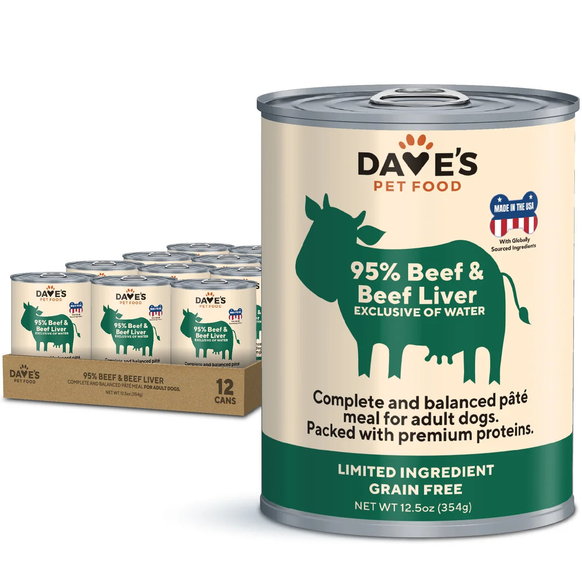 Dave’s Beef 95% 12.5oz for Dogs