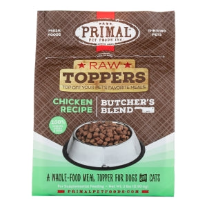 Primal Frozen Raw Toppers Butcher's Blend Topper Chicken 2lb For Dogs