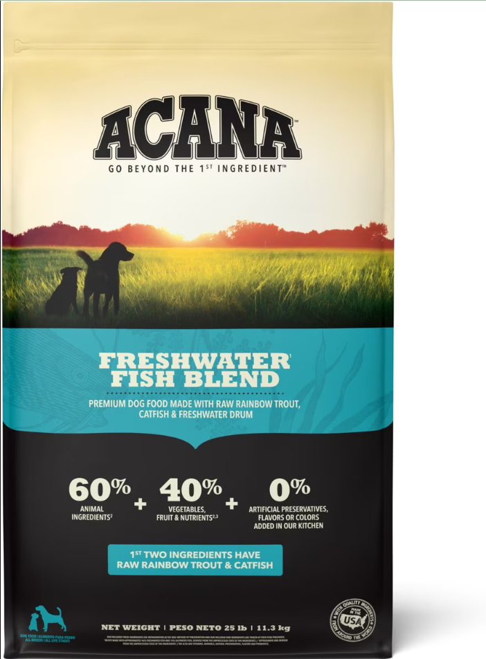 Acana Freshwater Fish 25lbs for Dogs