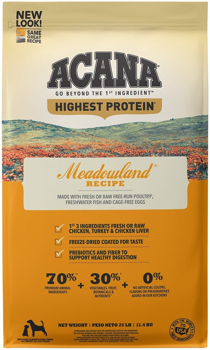Acana Meadowlands 25lbs for Dogs