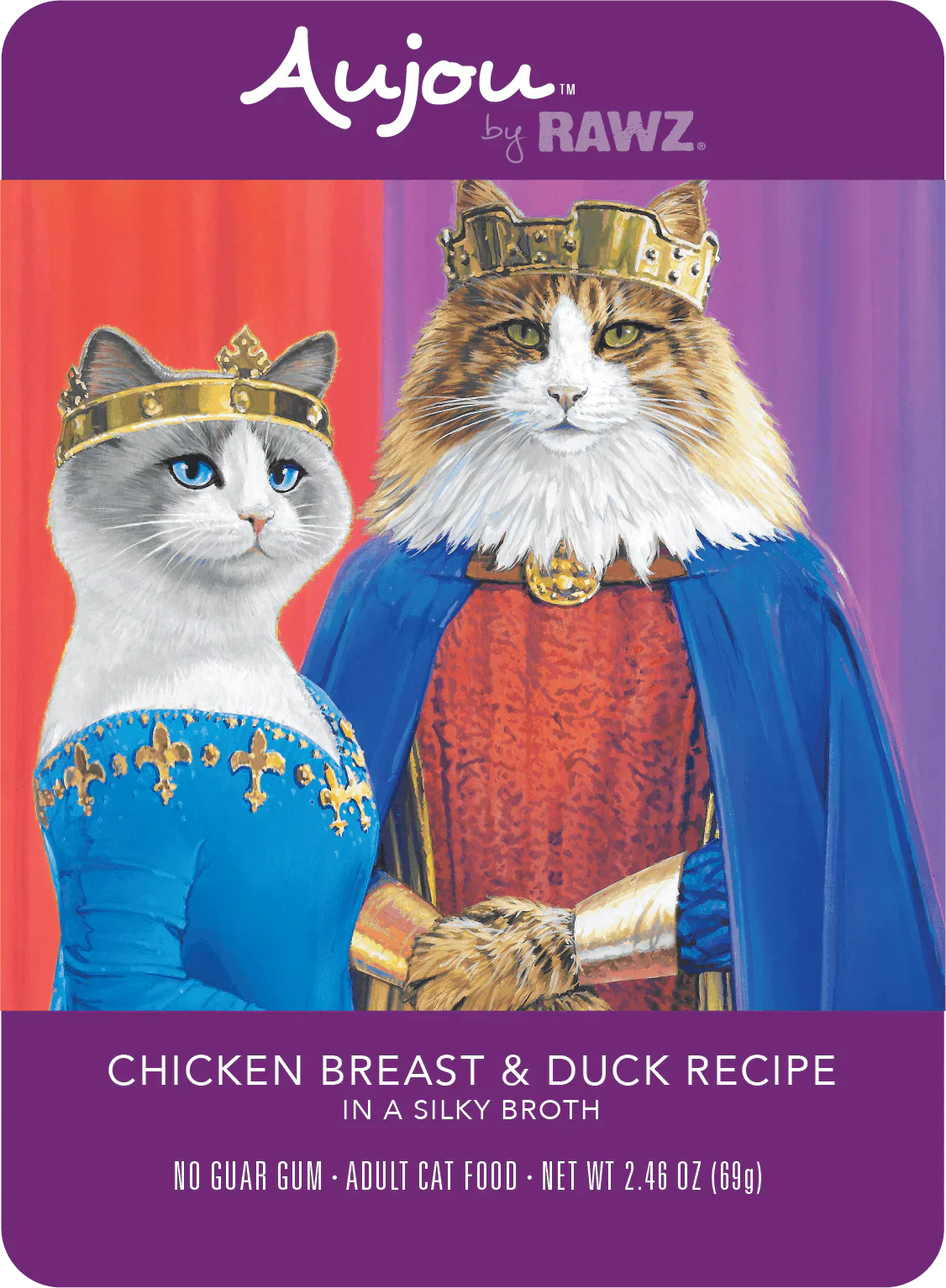 Rawz Aujou Chicken Breast & Duck 2.46oz for Cats