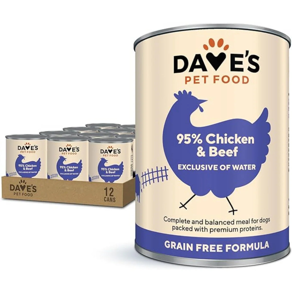 Dave’s Beef Chicken 95% 13.2oz for Dogs