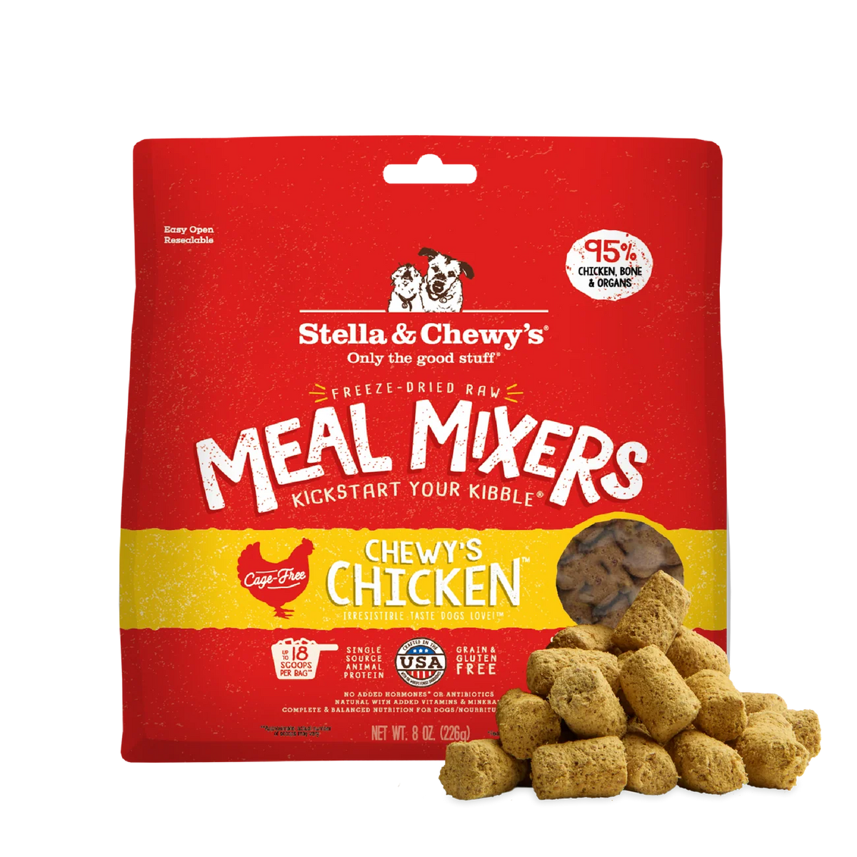 Stella & Chewy's Freeze Dried "Meal Mixers" Chicken 8oz for Dogs