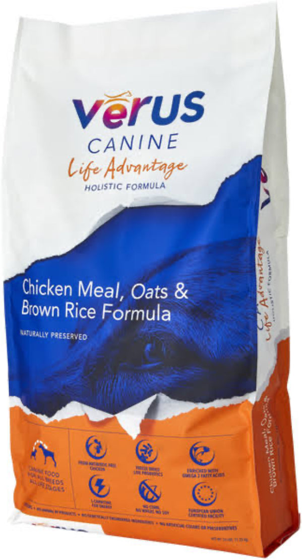 Verus Life Advantage Chicken Meal, Oats & Brown Rice 4lbs for Dogs