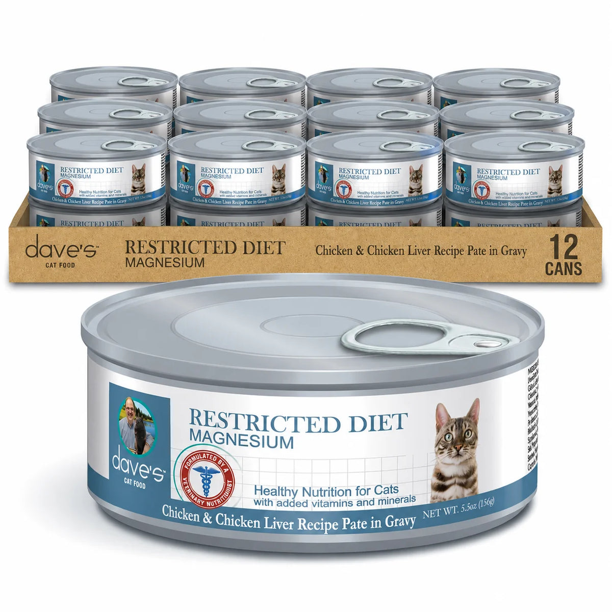 Dave’s Restricted Diet Magnesium 5.5oz Case for Cats