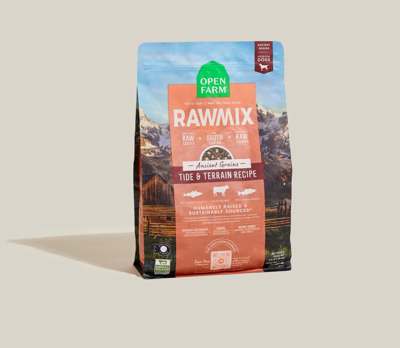Open Farm RawMix Ancient Grains Tide & Terrain 3.5lb For Dogs
