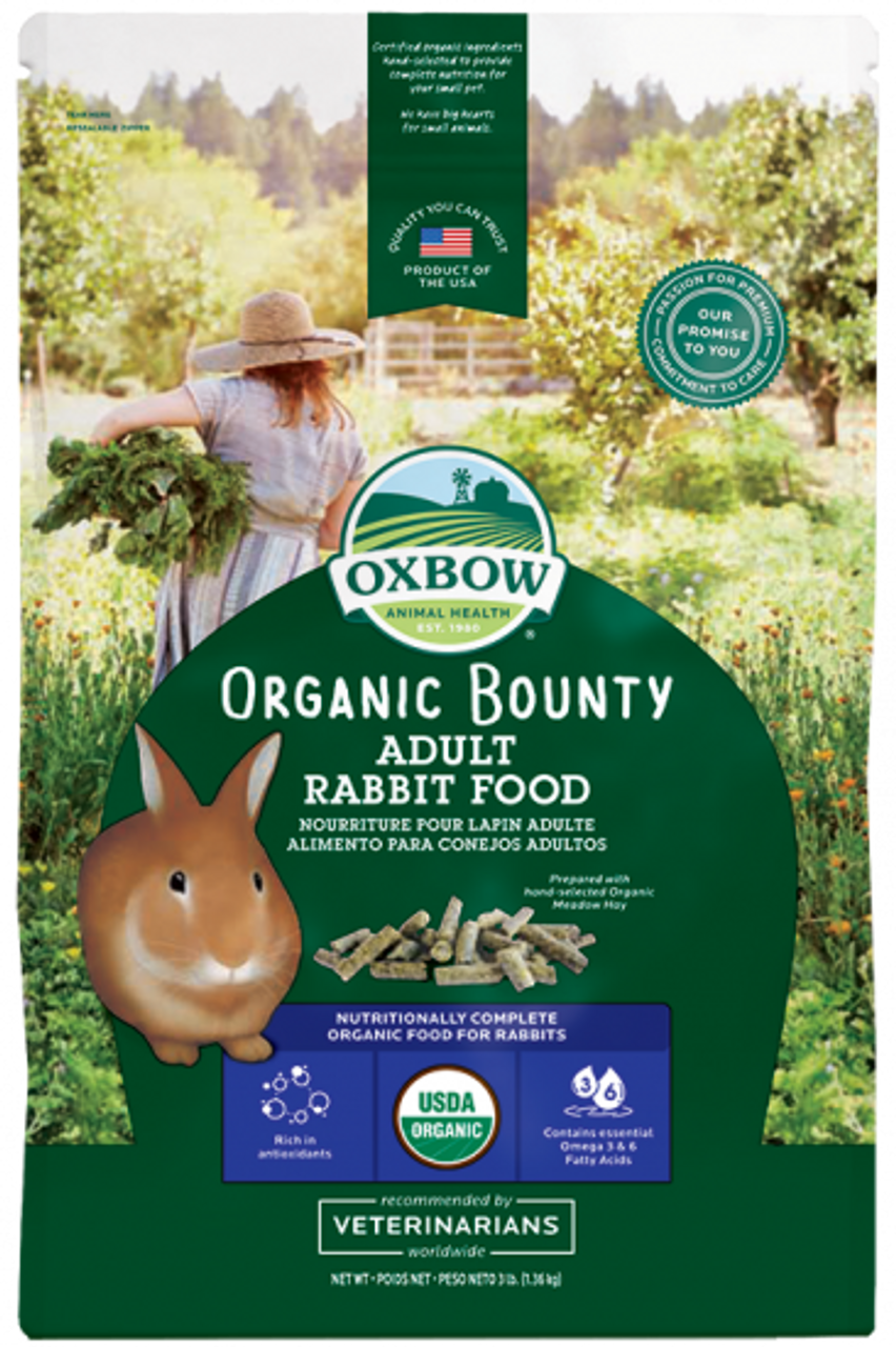 Oxbow Organic Bounty Adult Rabbit Food 3lbs