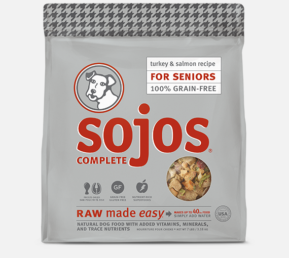Sojos Complete Senior Food Turkey & Salmon Recipe 7lbs for Dogs