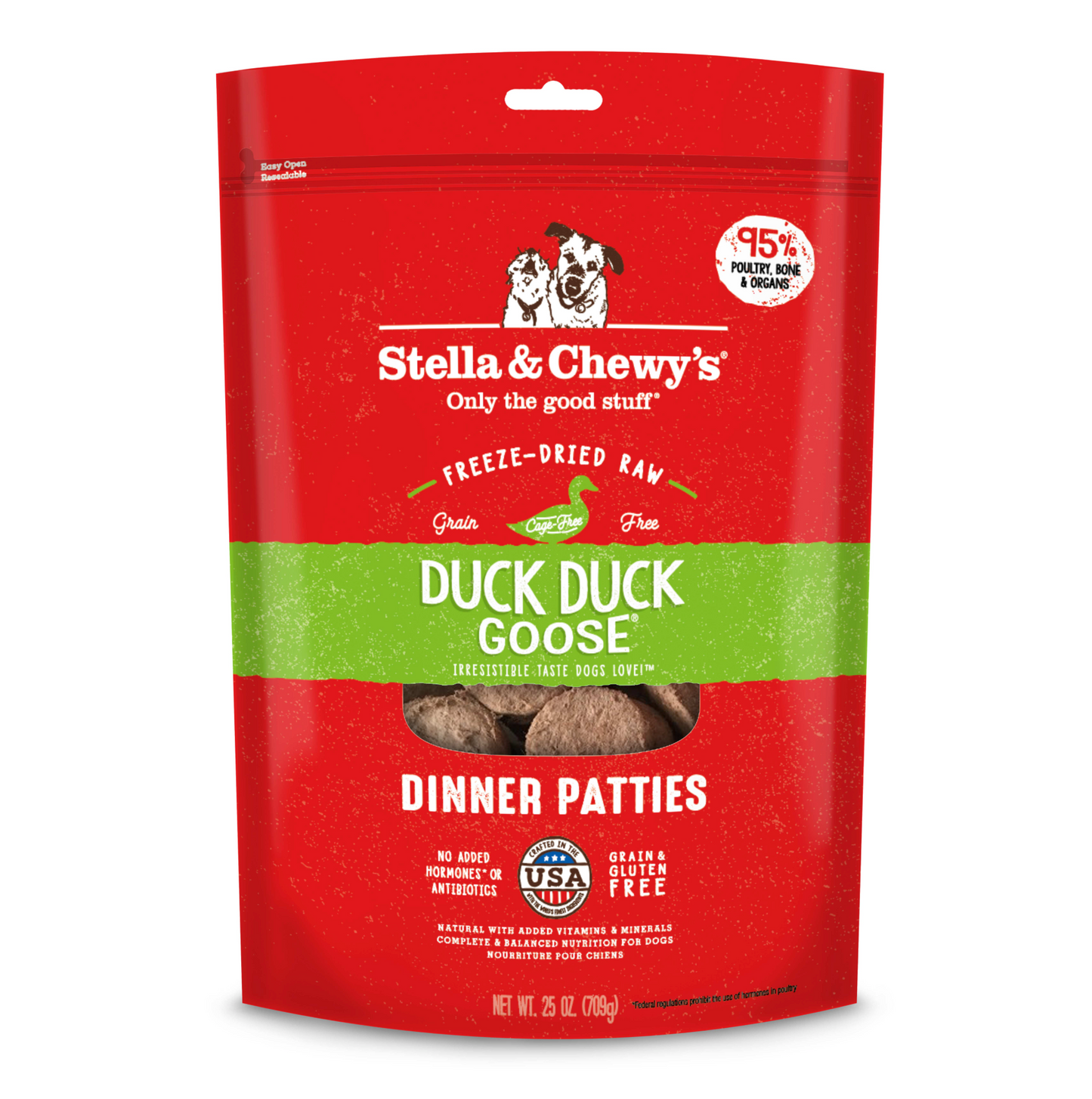 Stella & Chewy's Freeze Dried Patties Duck 25oz for Dogs