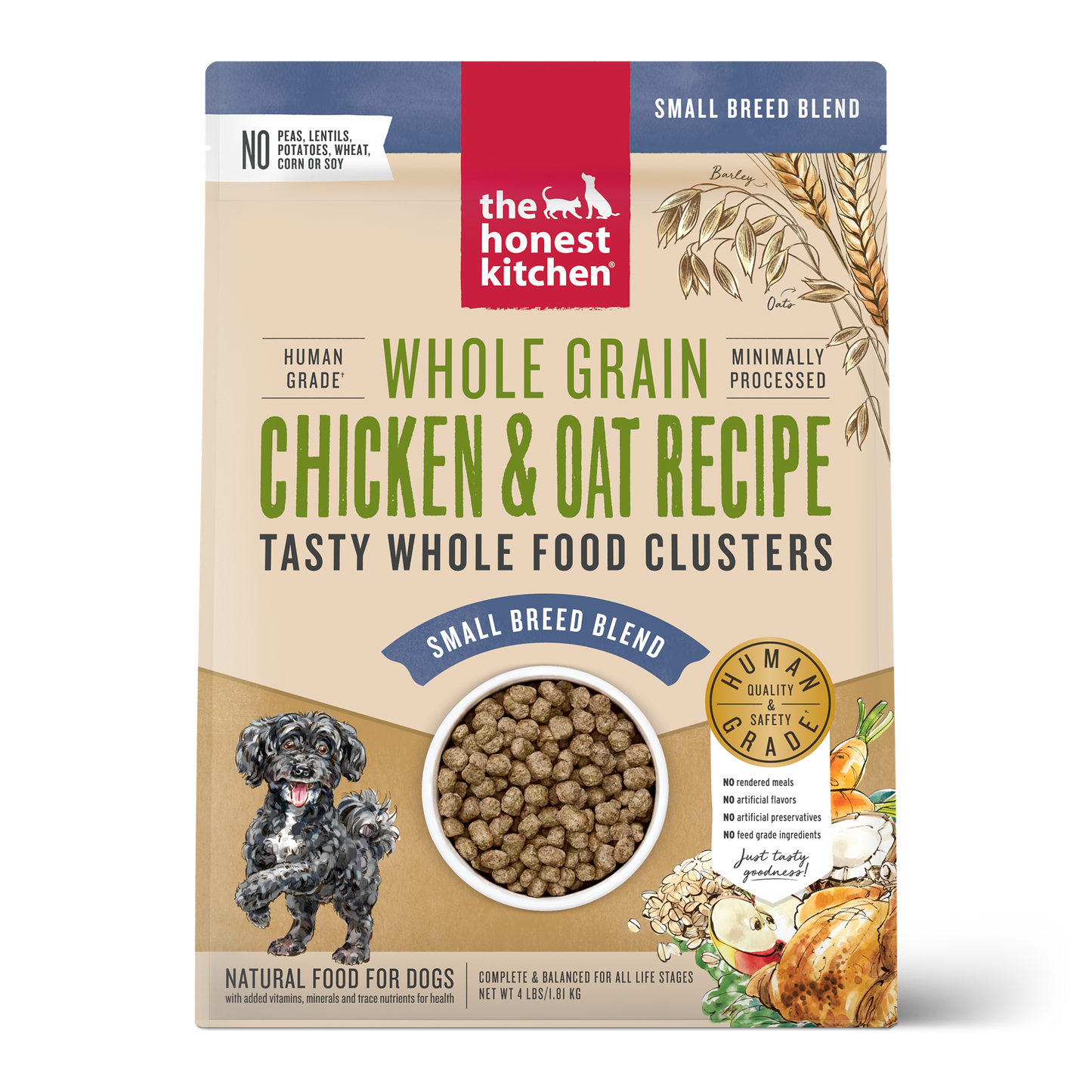 The Honest Kitchen Clusters Small Breed Whole Grain Chicken 4lbs for Dogs