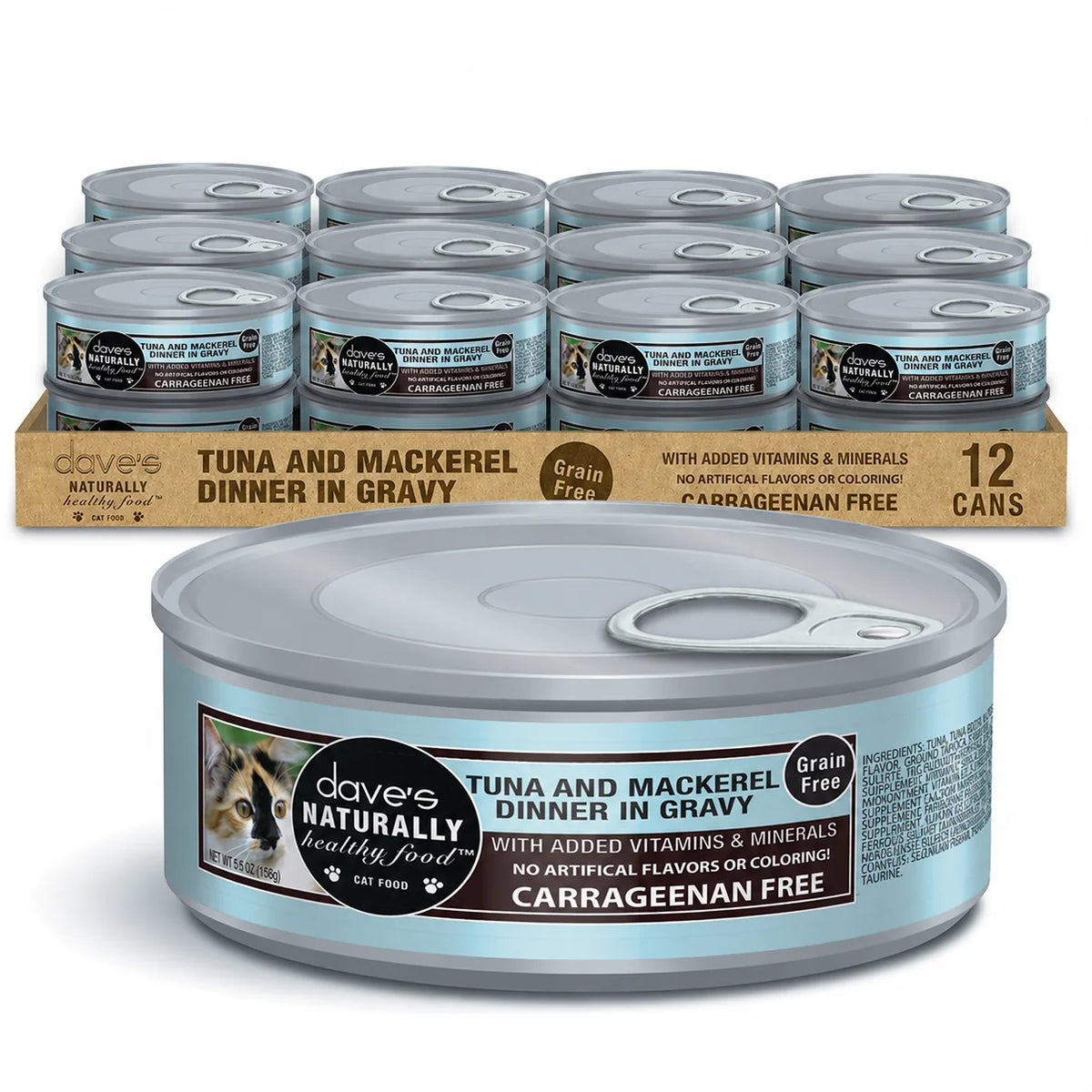 Dave's Grain Free Tuna & Mackerel 5.5oz for Cats