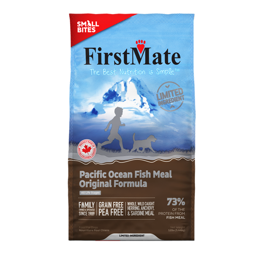 FirstMate Grain Free Small Bites Fish Meal Formula 12lbs for Dogs