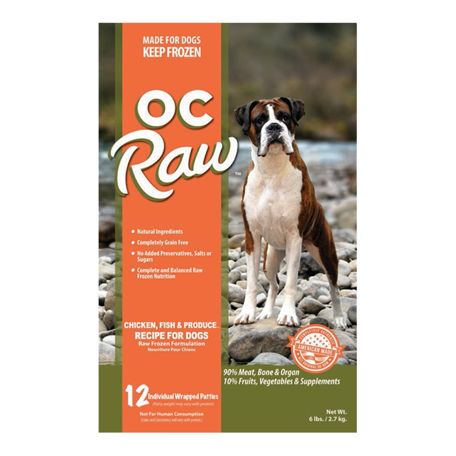 OC Raw Chicken, Fish & Produce 6lb for Dogs