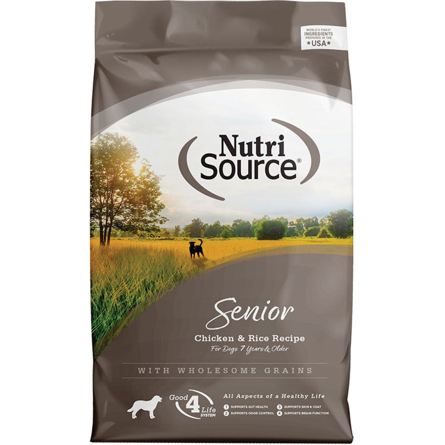 Nutri Source Senior Chicken & Rice 26lbs for Dogs