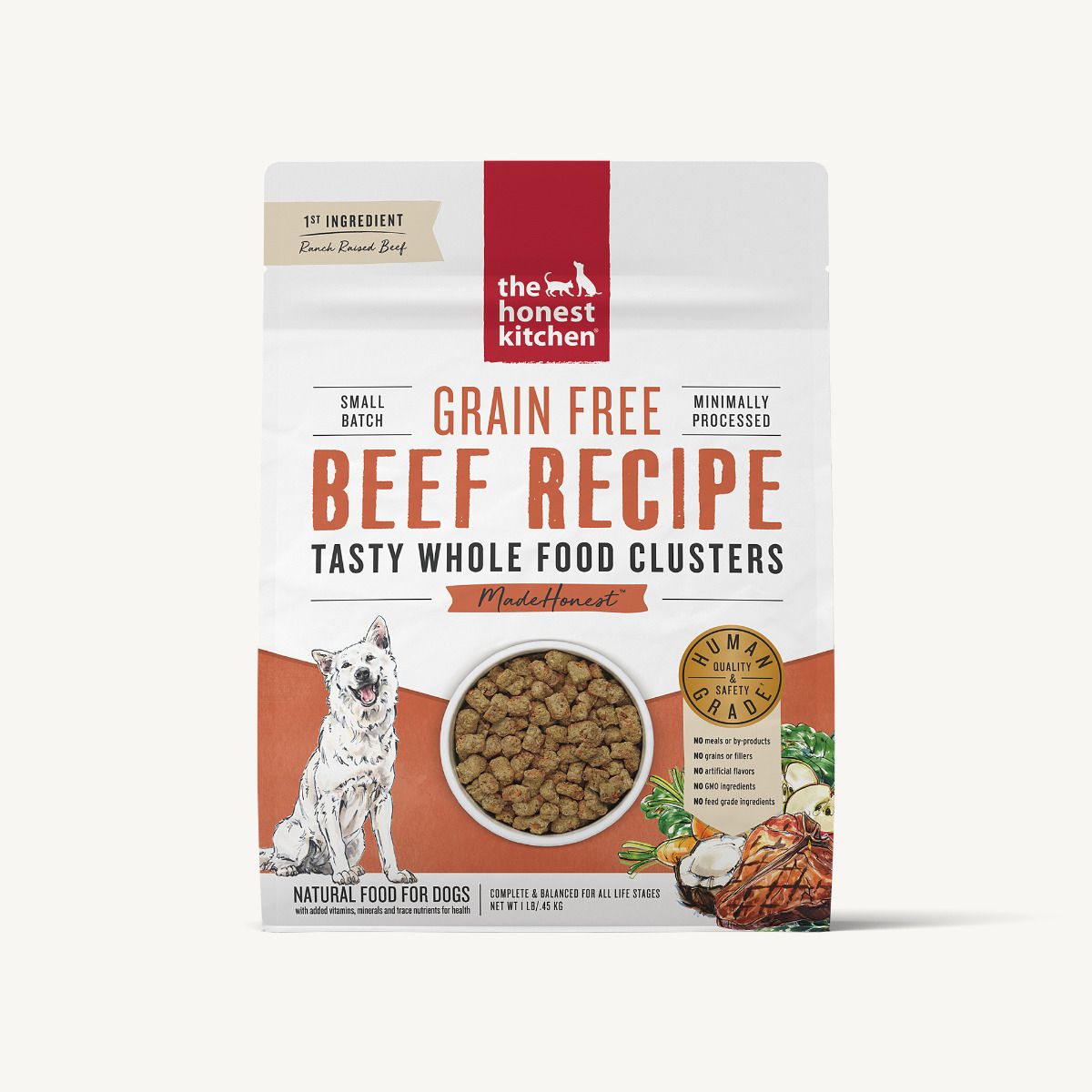 The Honest Kitchen Clusters Beef Grain Free 1lb for Dogs