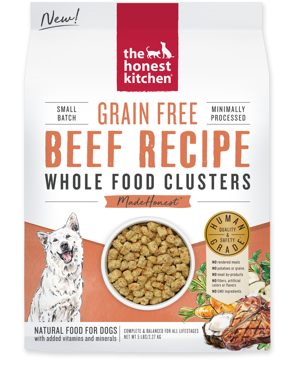 The Honest Kitchen Clusters Beef Grain Free 5lbs for Dogs