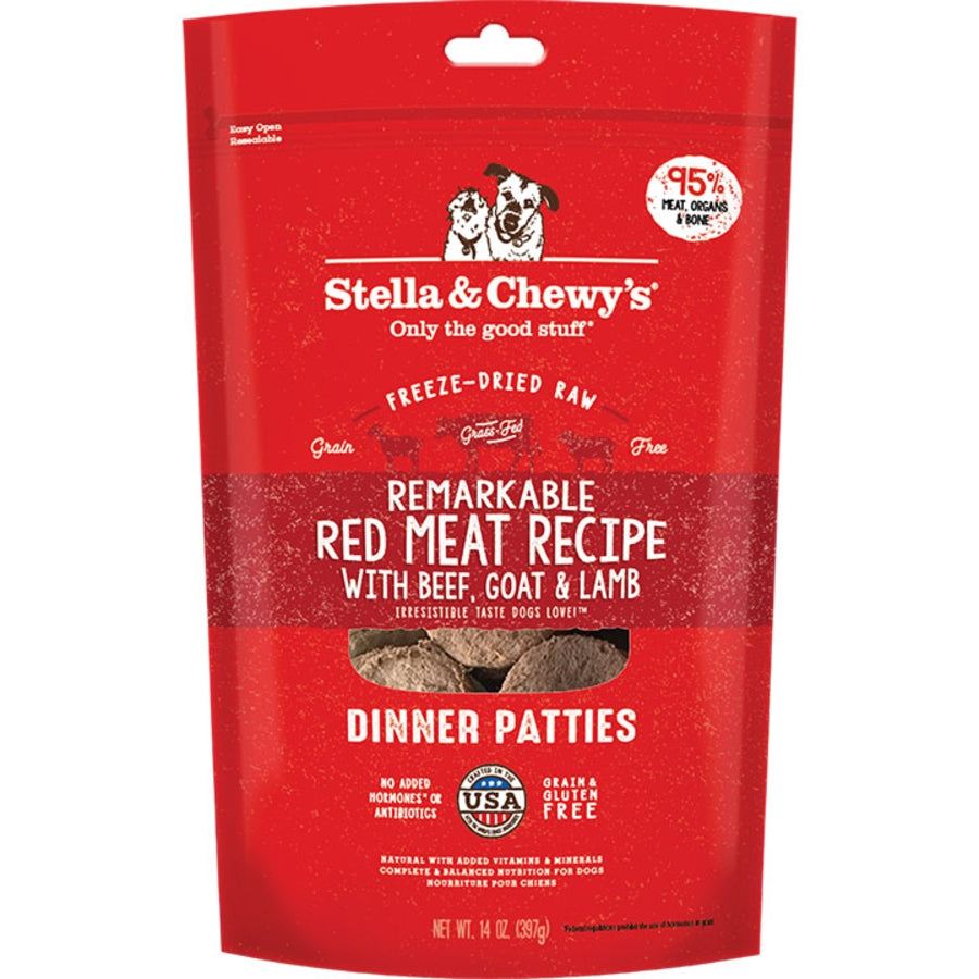 Stella & Chewy's Freeze Dried Patties Red Meat 14oz for Dogs