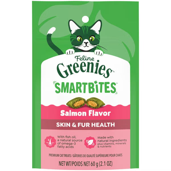 Greenies Salmon SkinFur 2.1oz for Cats