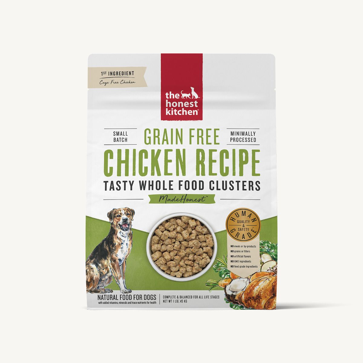 The Honest Kitchen Clusters Chicken Grain Free Case 1lb for Dogs
