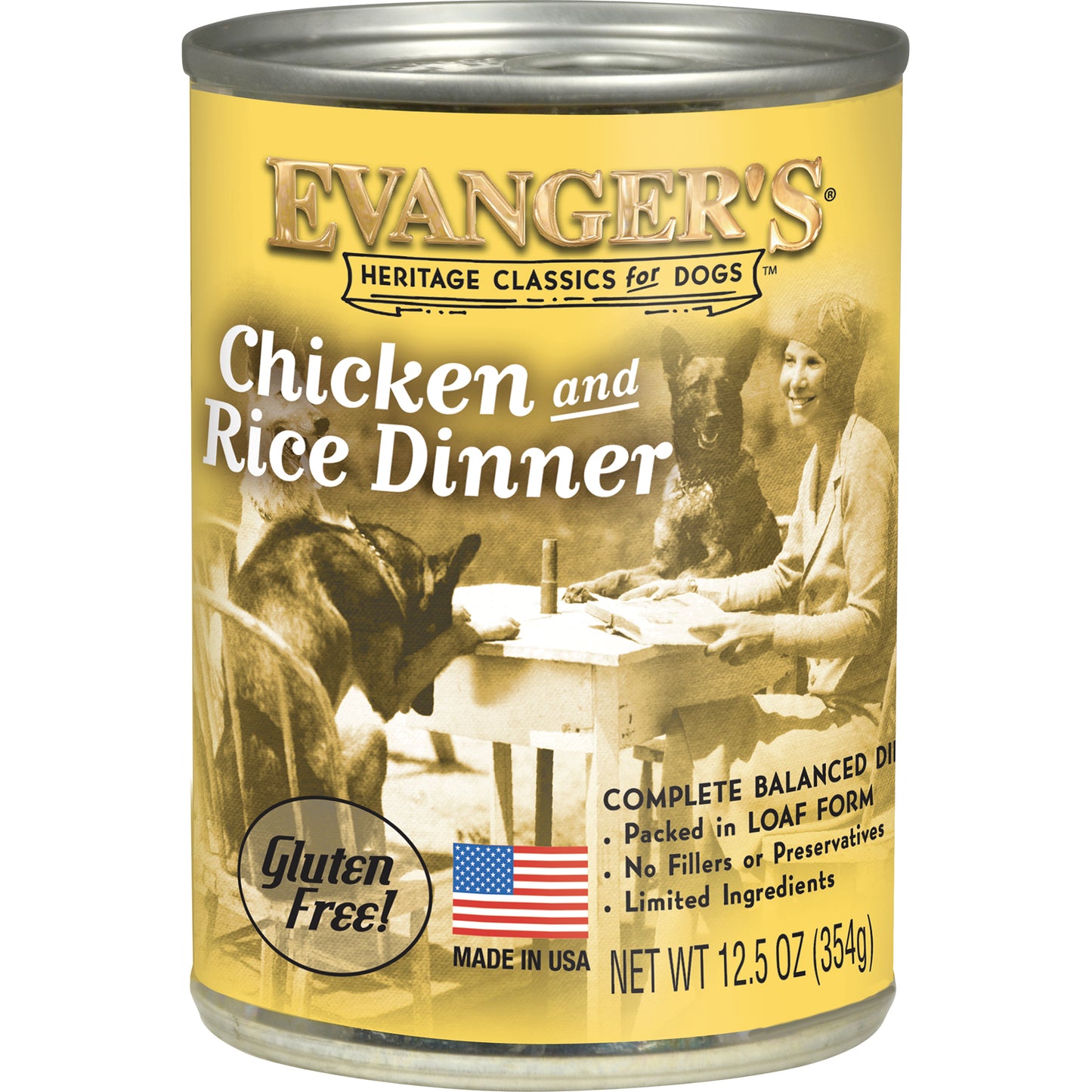 Evanger's Chicken Rice Classic 12.5oz Case for Dogs