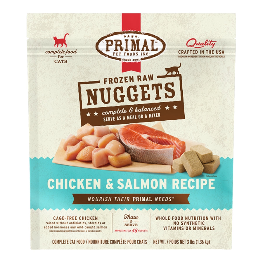 Primal Frozen Chicken & Salmon 3lbs for Cats