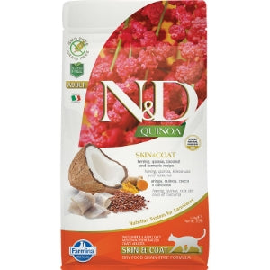 N&D Skin & Coat Herring, Quinoa, Coconut & Tumeric 11lb For Cats
