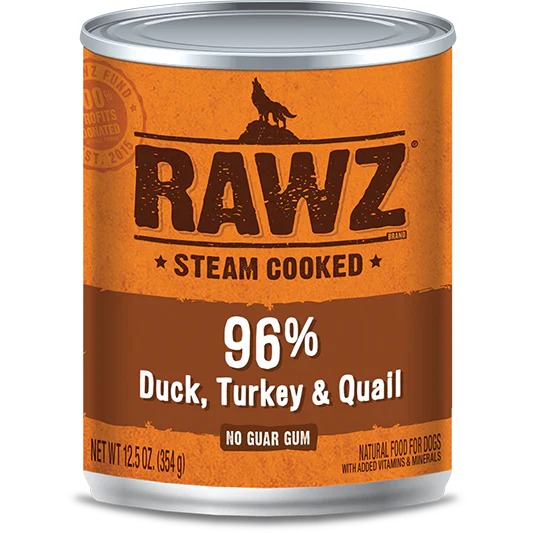 Rawz Duck Turkey Quail 12.5oz for Dogs