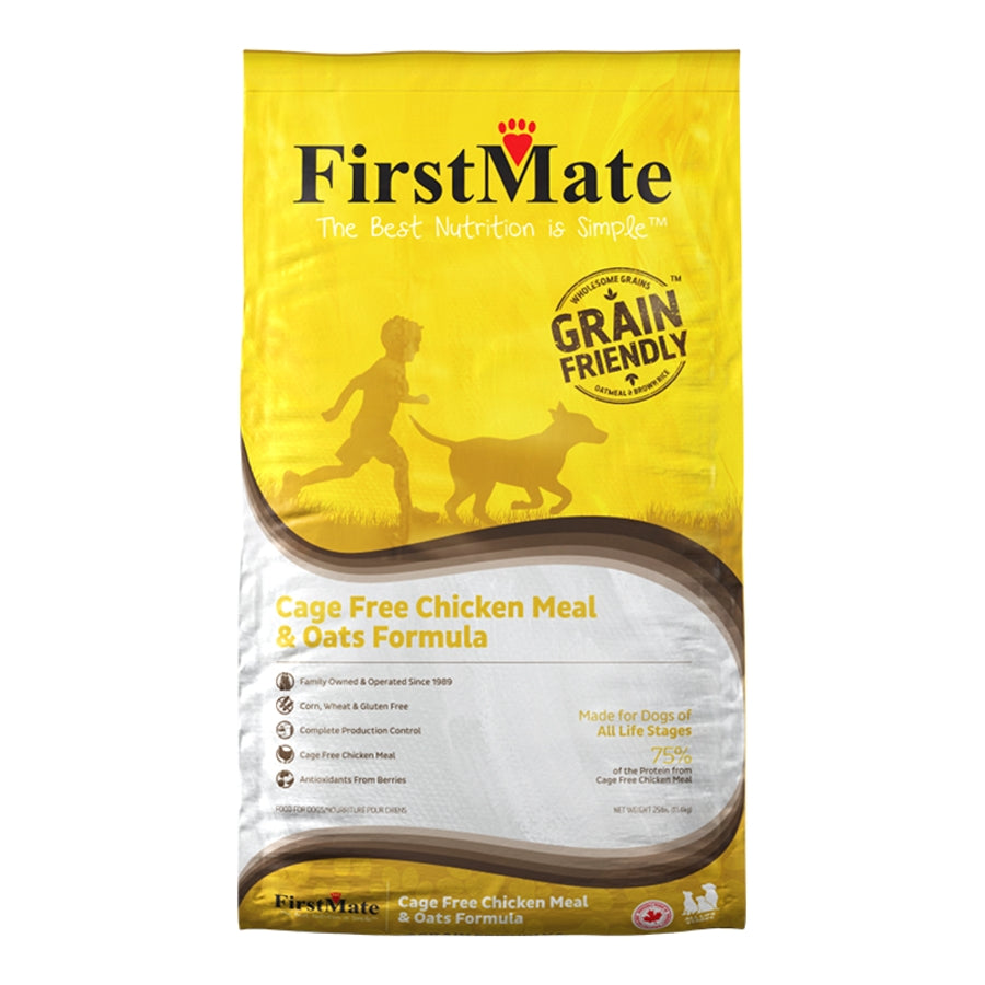 FirstMate Cage Free Chicken & Oats 25lbs for Dogs