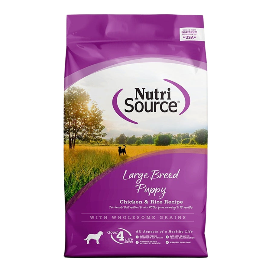 Nutri Source Large Breed Puppy Chicken & Rice 26lbs for Dogs