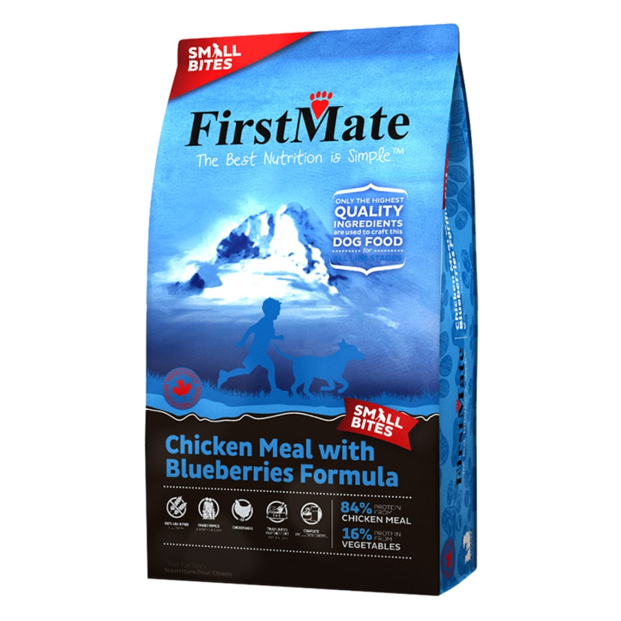 FirstMate Small Bites Chicken with Blueberries Formula 5lbs for Dogs