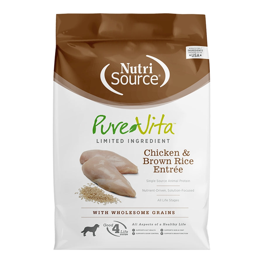 Pure Vita Chicken & Brown Rice 4lbs for Dogs