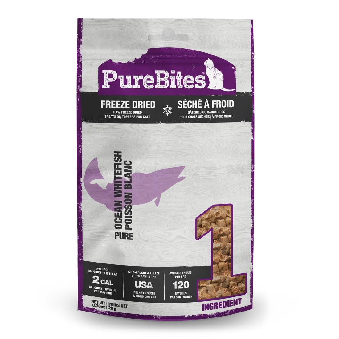 PureBites Ocean Whitefish 0.70oz for Cats