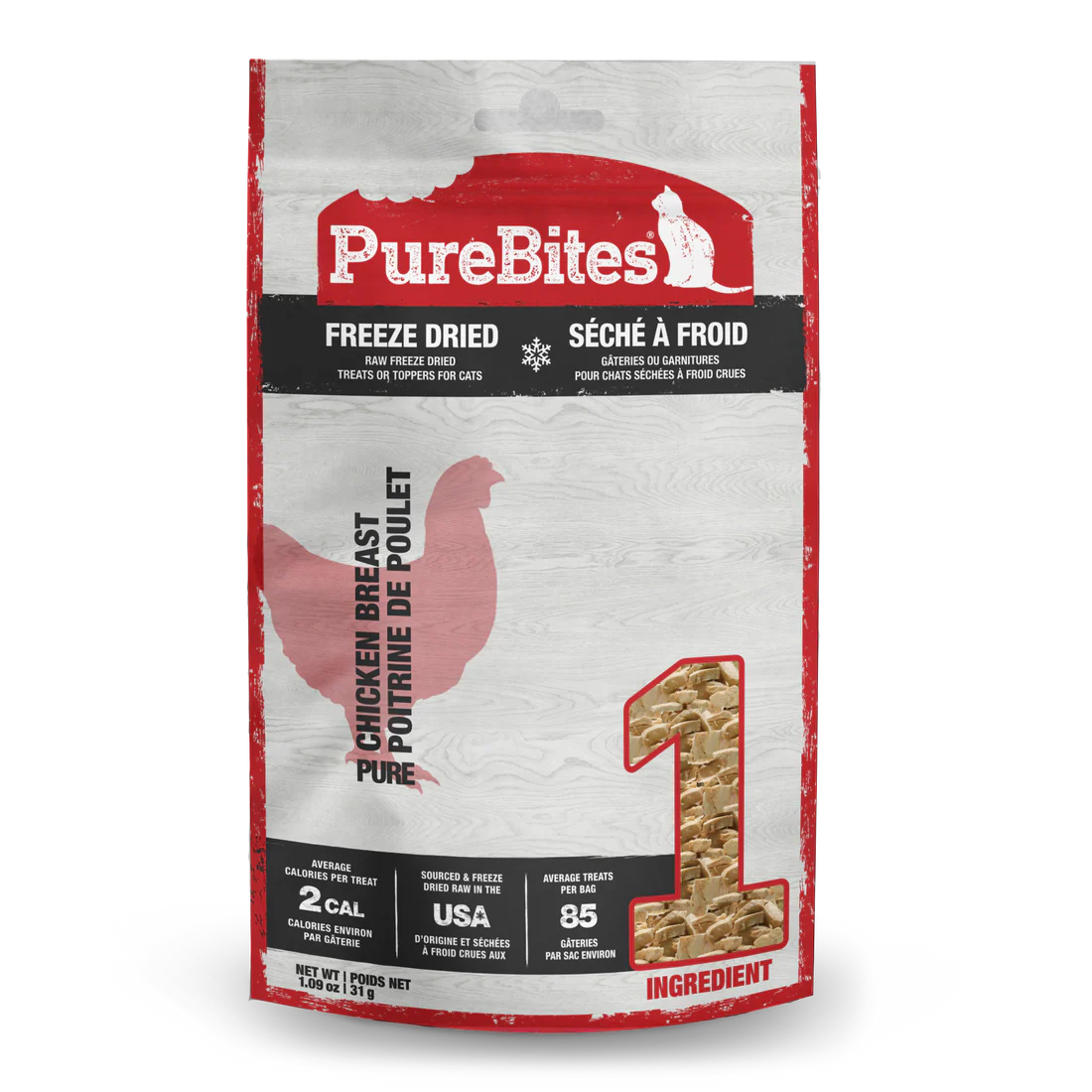 PureBites Chicken 1.09oz for Cats