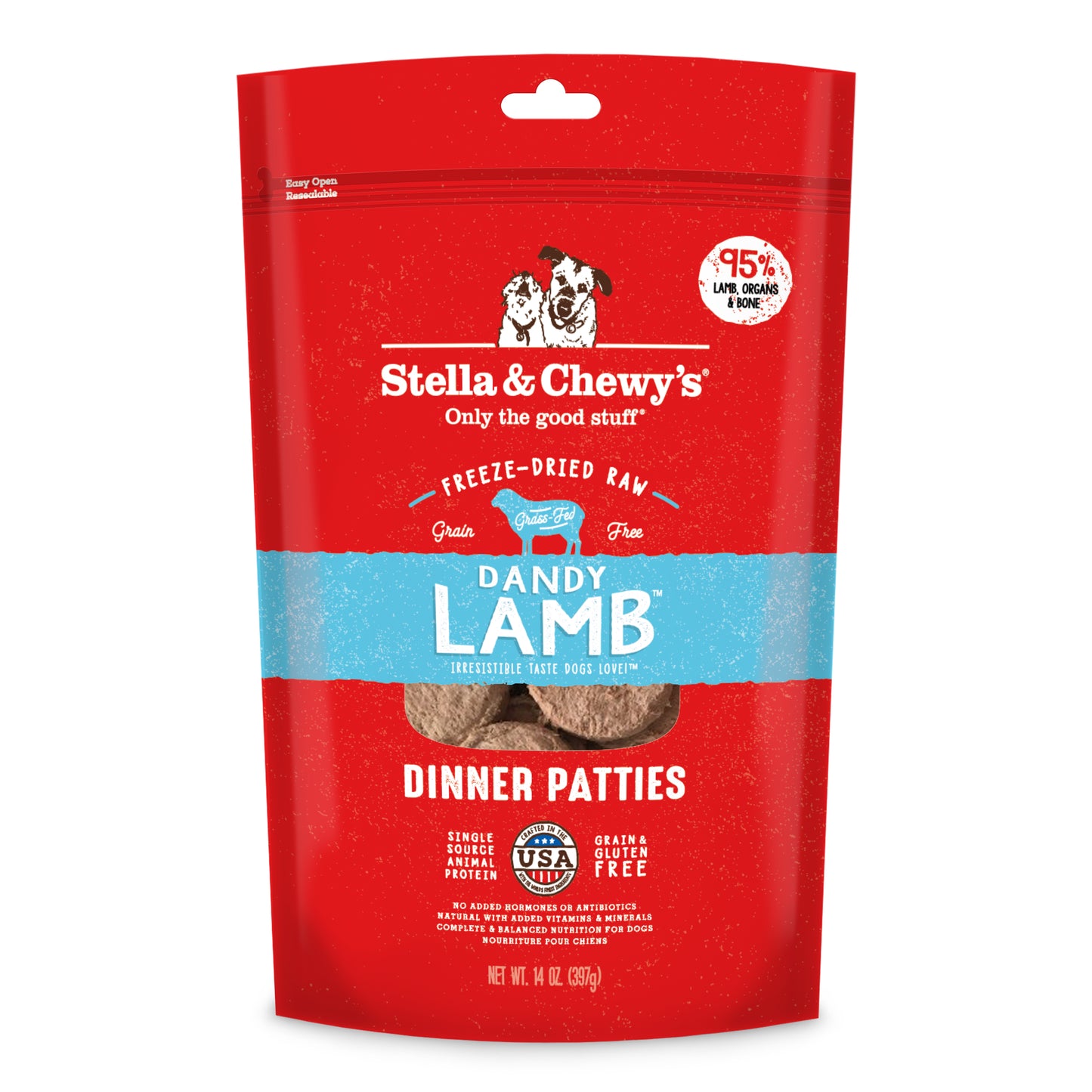 Stella & Chewy's Freeze Dried Patties Lamb 14oz for Dogs