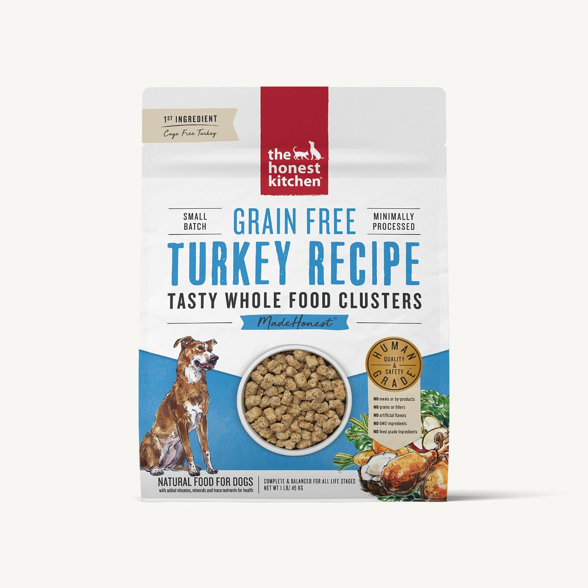 The Honest Kitchen Clusters Turkey Grain Free 1lb for Dogs